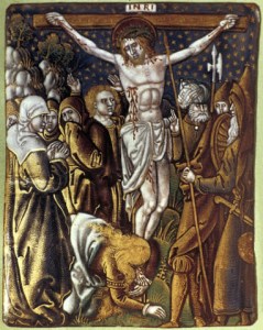 Crocifissione. Cristo sulla croce dopo che è stato trafitto dalla lancia del soldato, Leonard Limousin (c1505c1577)