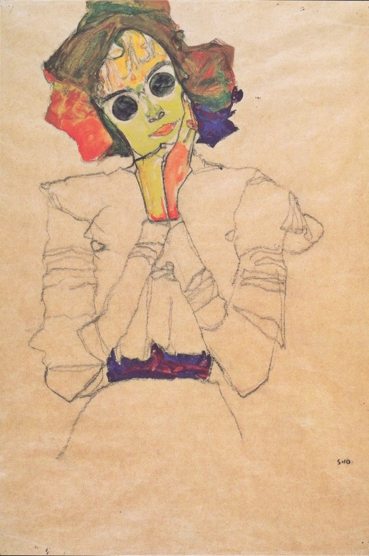 Fang testa 1910 Schiele madchen mit sonnebrillen