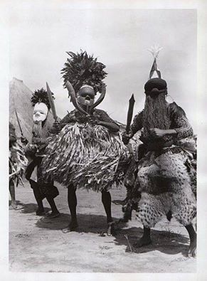 Salampasu Masqueraders, Belgian Congo, first half of 20th Cen, Photographer unknown.