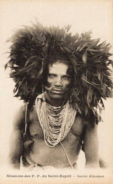 A Kikuyu Sangoma (medicine man) British East Africa, circa 1910.