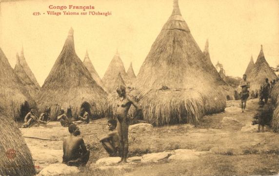 Yakoma Village, Congo at the turn of the 20th Cen. Photograph by Jean Audema.